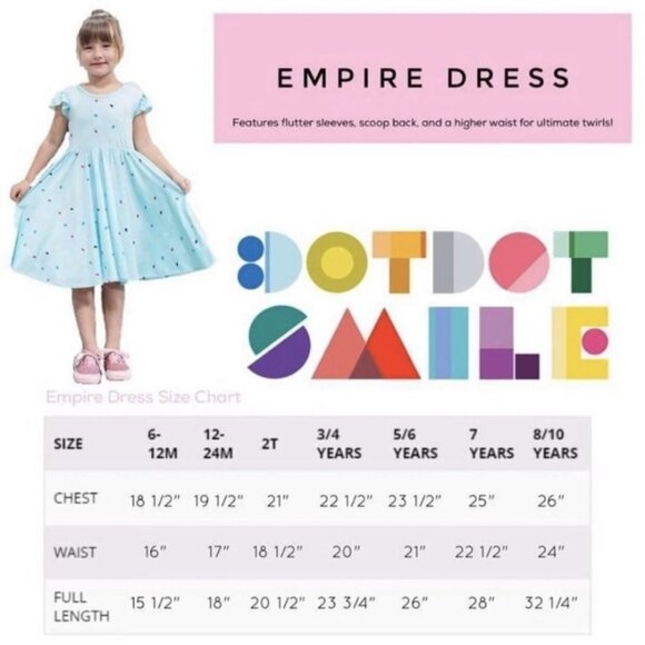 Dot Dot Smile Empire Dress - Size 7 - Picture 6 of 6